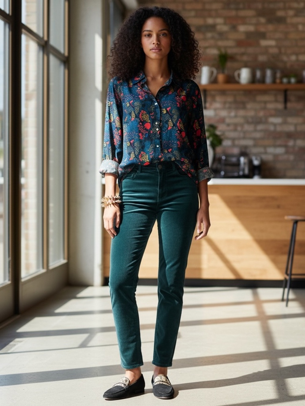Birds of Paradis by Trovata Silk Paisley Button Front Shirt - Picture 3 of 5